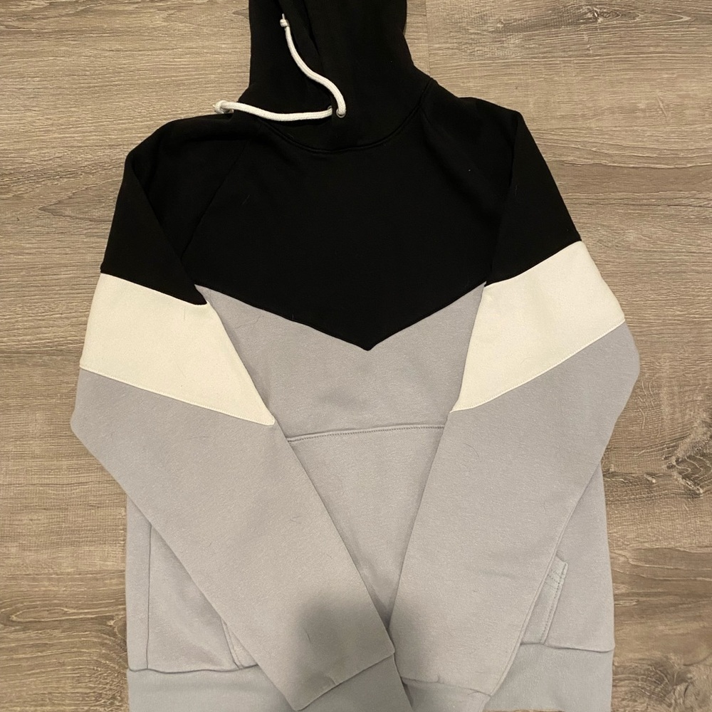 Old navy black, gray and white hoodie